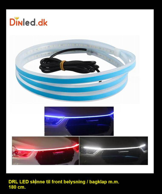 LED skinne til køretøj, front eller bagklap. 180 cm.