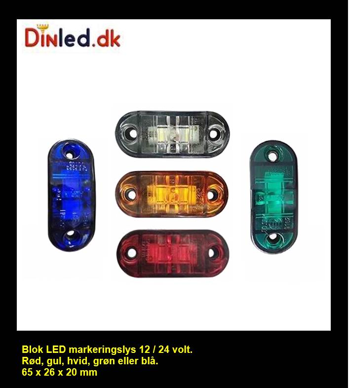 LED Blok markeringslygte, 12 / 24v