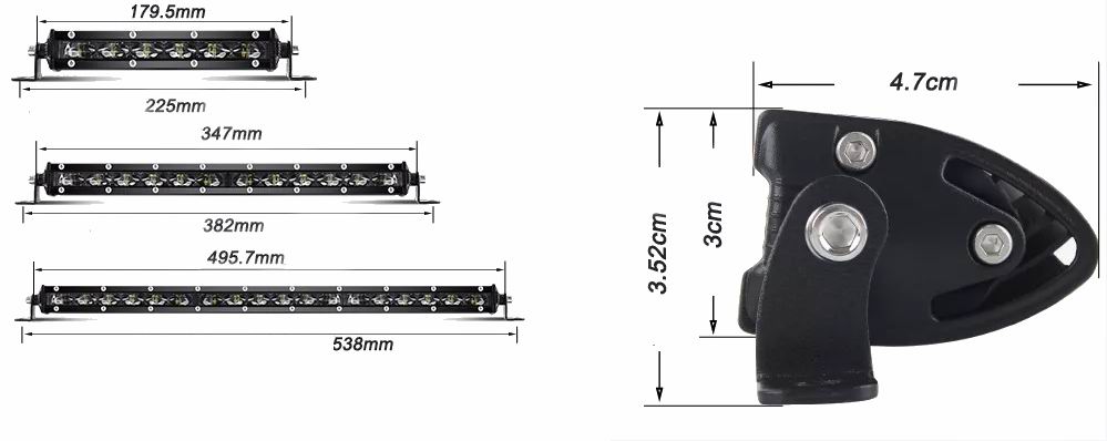 2 Rækkers 6D LED Lys Bro / Lys bar 36 - 72 - 108 watt