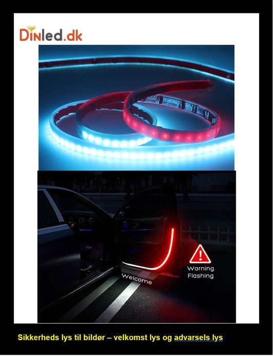 Sikkerhedslys til bildør - sæt med 2 stk.