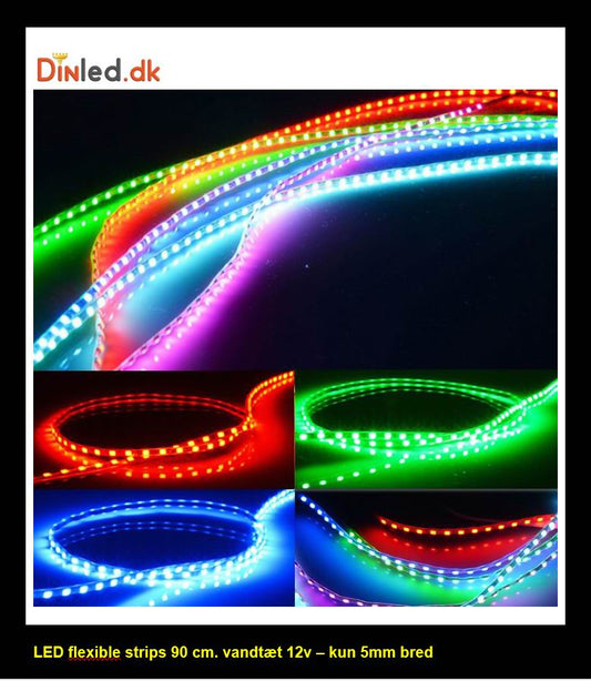LED NEON flexible strips 90cm vandtæt, 12v.