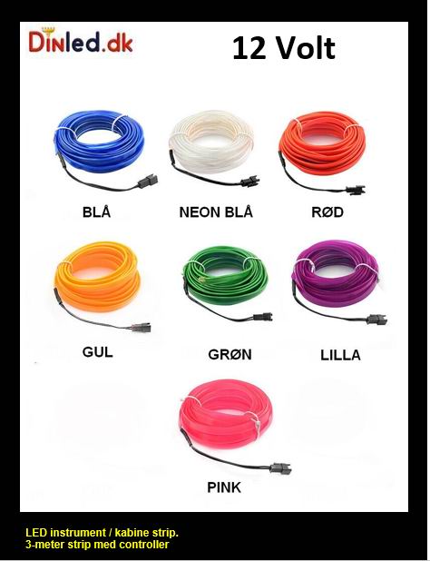 LED Instrument / kabine bånd - 3 meter