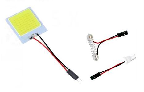 LED kabinelys med adaptere (10T + justerbar pinol), 12v