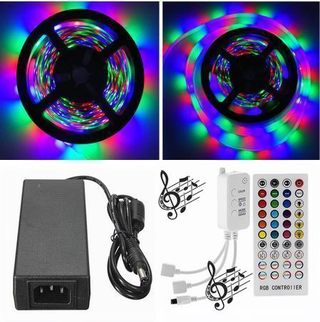 20 meter (4x5 meter), 12 volt, 96 watt, IP65, RGB LED strip - KOMPLET SÆT