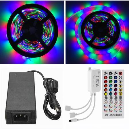 20 meter (4x5 meter), 12 volt, 96 watt, IP65, RGB LED strip - KOMPLET SÆT