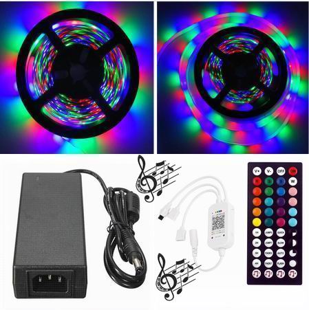 20 meter (4x5 meter), 12 volt, 96 watt, IP65, RGB LED strip - KOMPLET SÆT