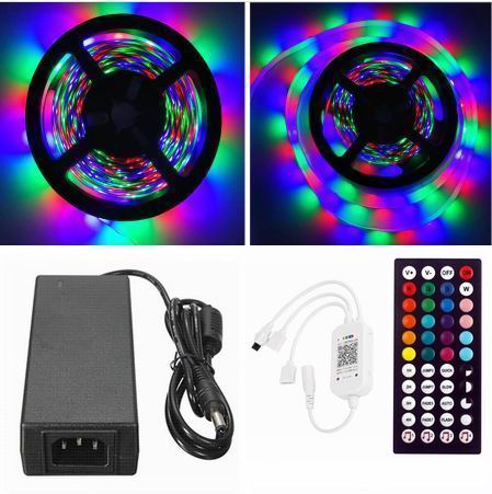 20 meter (4x5 meter), 12 volt, 96 watt, IP65, RGB LED strip - KOMPLET SÆT