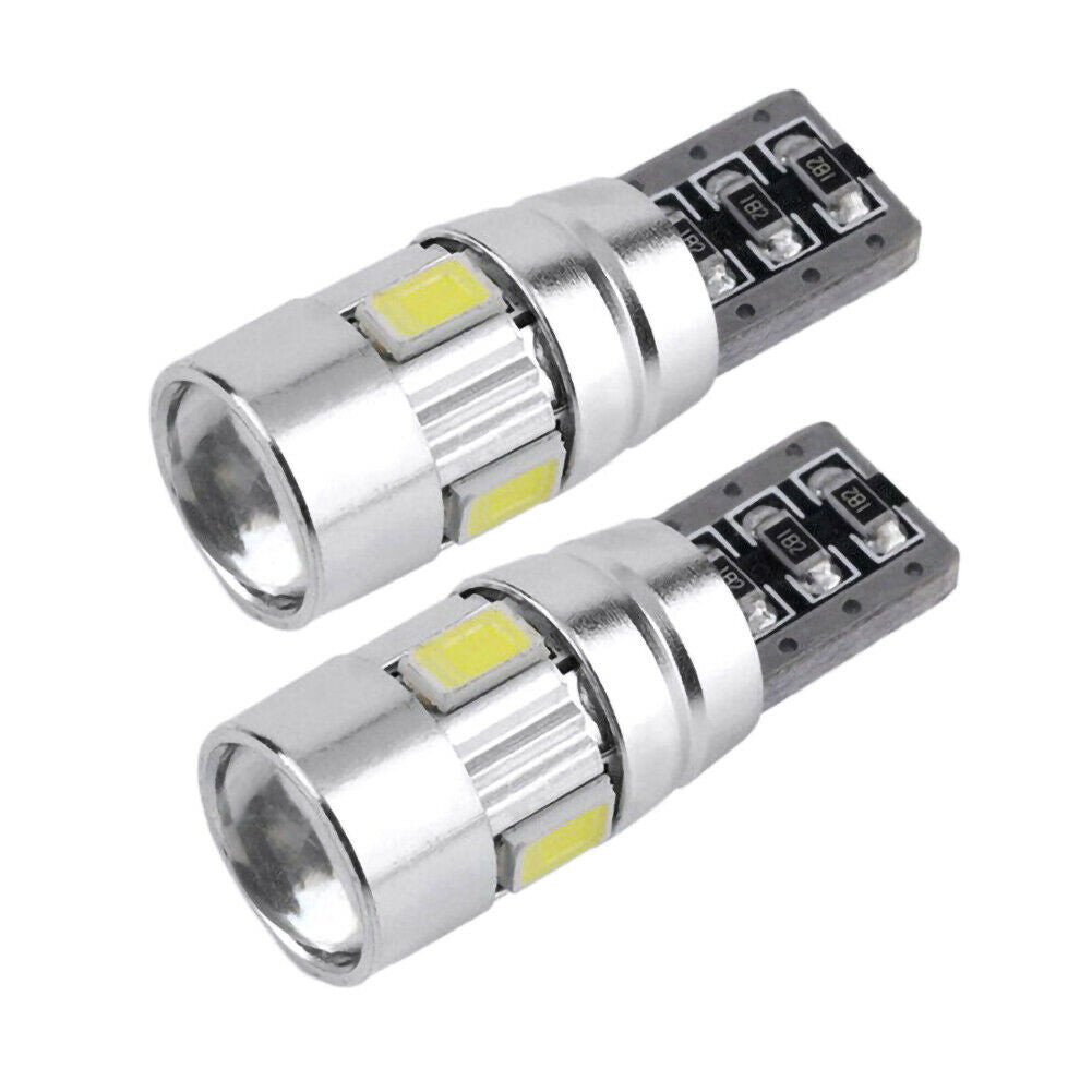 T10 W5W LED pære med Canbus og projektor linse - 12v