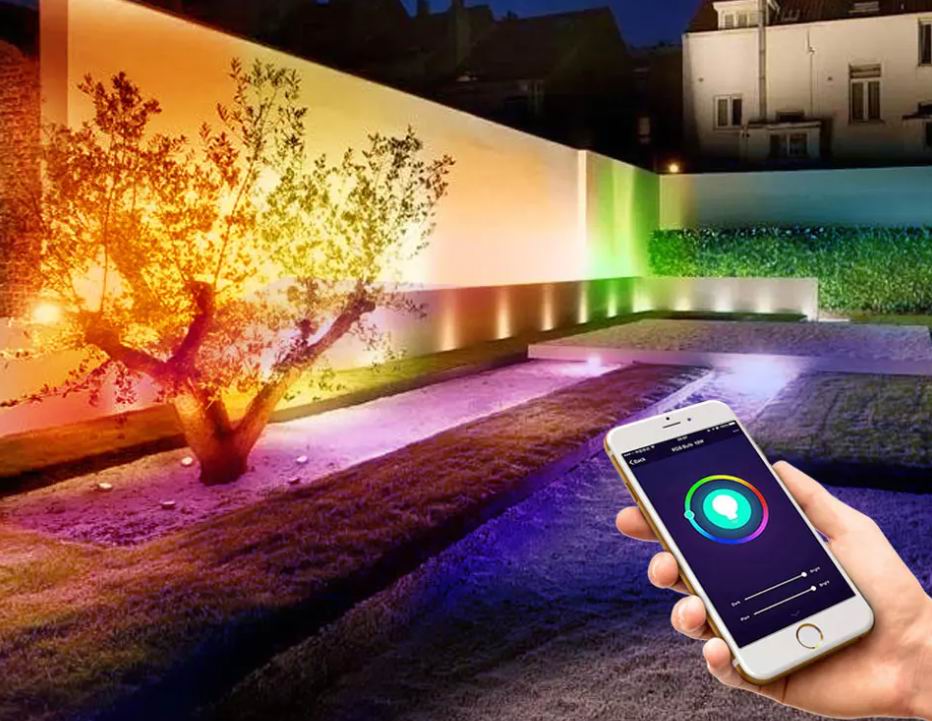 50 watt RGB + WW + CW LED projektør med APP styring - 220v