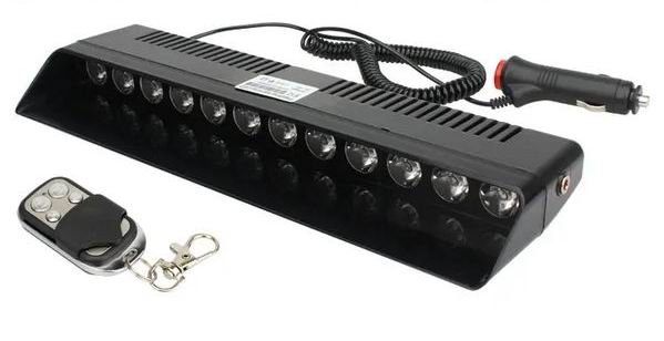 12 LED Blitzblink / strobe blink 12 / 24 volt med fjernbetjening