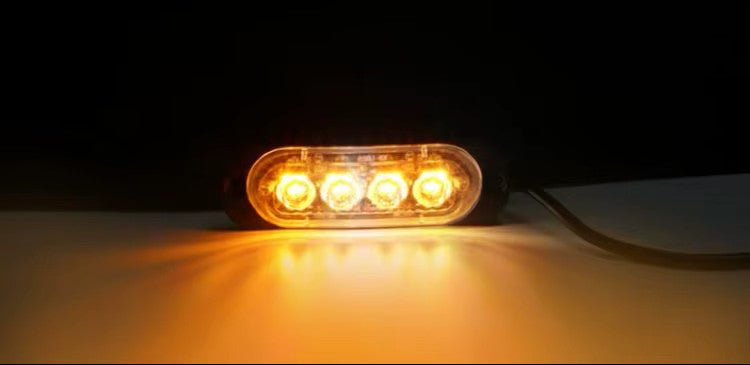 4 LED Blitzblink / strobe blink 12v / 24v - ALUMINIUM