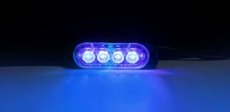 4 LED Blitzblink / strobe blink 12v / 24v - ALUMINIUM