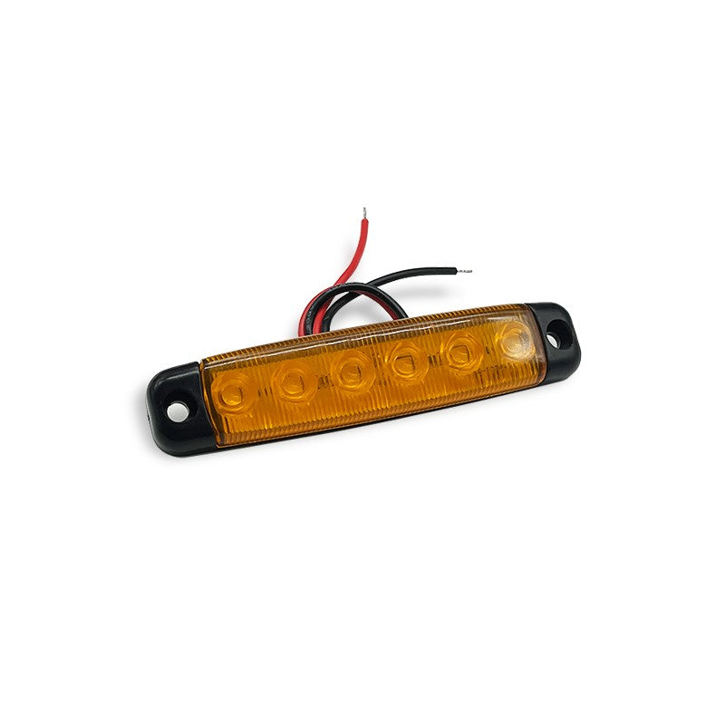 6 LED markeringslygte, 24v - sæt med 12 stk