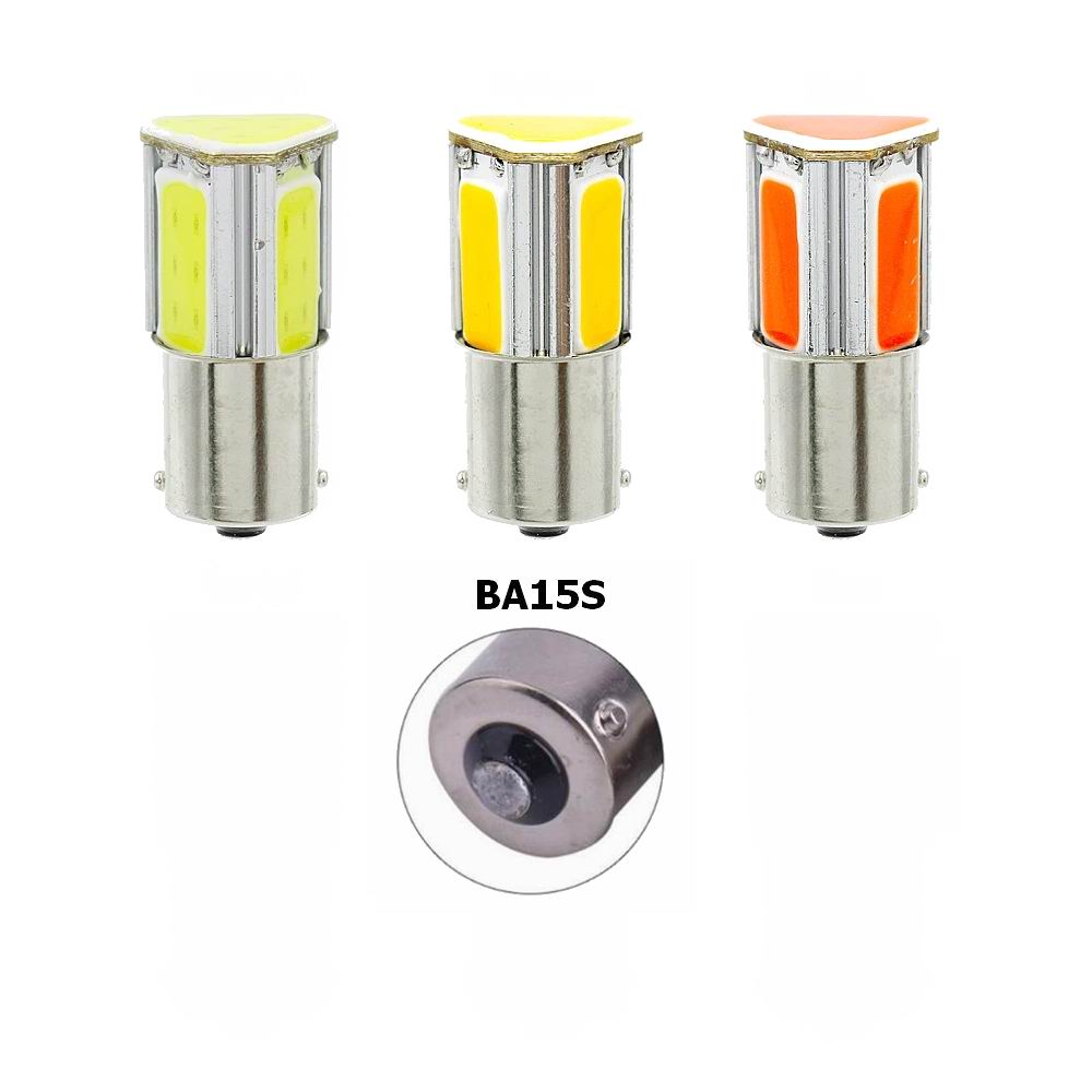 BA15S COB LED pære, 12v