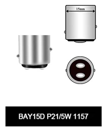 BAY15D  -  P21/5w LED pære 18 x 5w CREE 12-24 volt