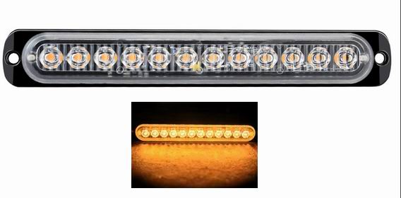 12 LED Blitzblink / strobe blink 12v / 24v - Aflang