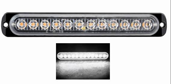 12 LED Blitzblink / strobe blink 12v / 24v - Aflang