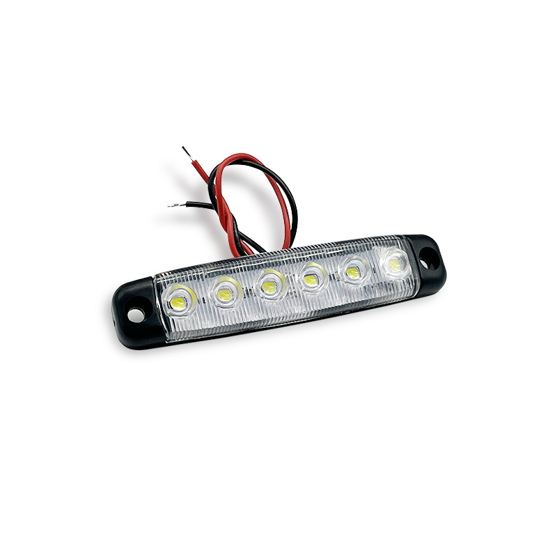 6 LED markeringslygte, 24v - sæt med 12 stk