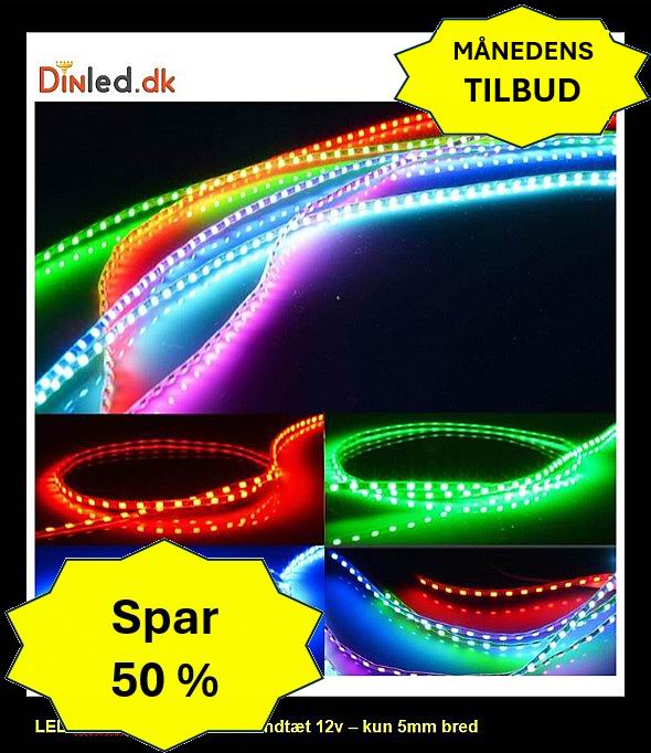 LED NEON flexible strips 90cm vandtæt, 12v.