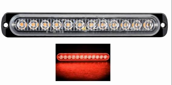 12 LED Blitzblink / strobe blink 12v / 24v - Aflang