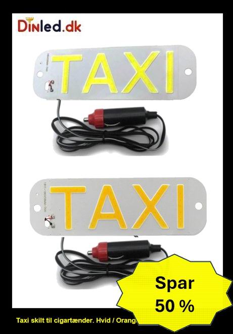 Taxi Skilt med stik til cigartænder