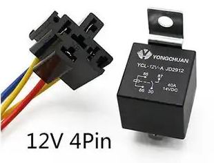 Relæ - 12 volt - 4 / 5 ben - KOMPLET – DinLED.dk