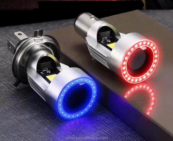 H4 LED forlygtepærer til Scooter  / Motorcykel med angel eye - 12v