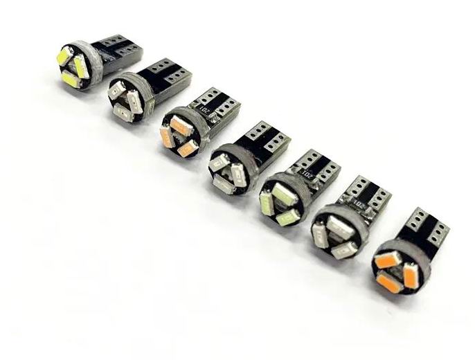 T5 LED Instrument pærer med 3 LED - 12v
