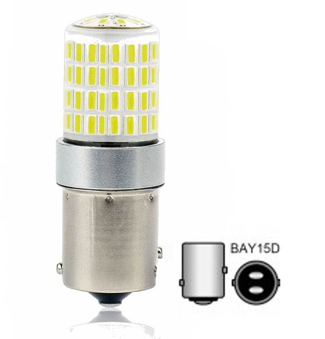 BAY15D LED pære med 72 LED - 12v