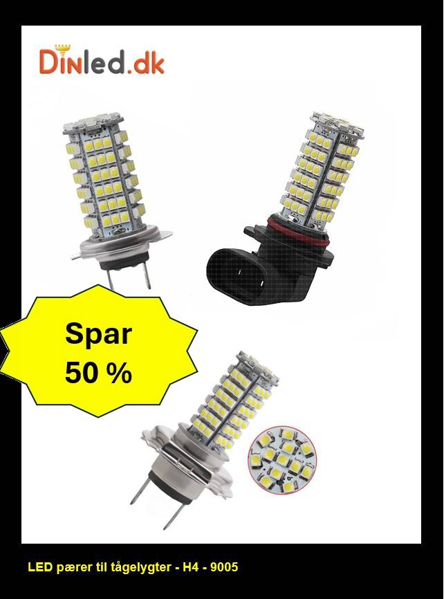 LED pære til tågelygter - 12v, H7 - 9005