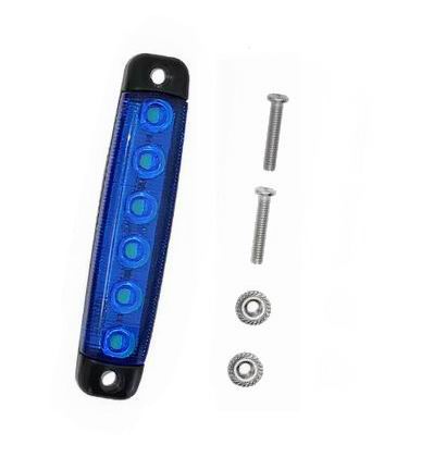 6 LED markeringslygte, 12-24v, Sæt med 10 stk