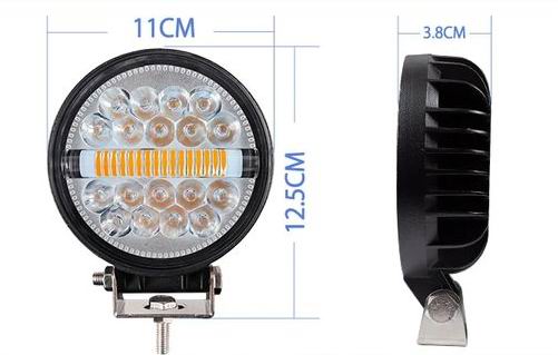 LED køretøjs projektør42 watt hvid / gul / blitzblink 12 - 80 volt