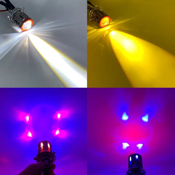 H4 LED forlygtepære til Scooter  / Motorcykel med effekter
