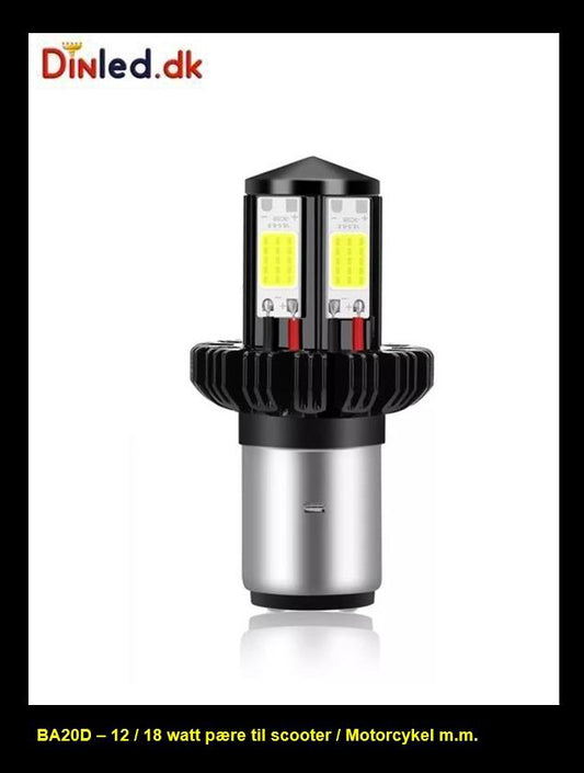 BA20D LED  pære til Scooter  / Motorcykel