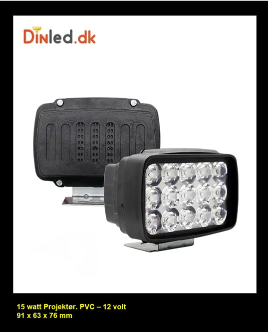 LED projektører / Lygter til Scooter / Motorcykel m.m. 12 Volt - 15w