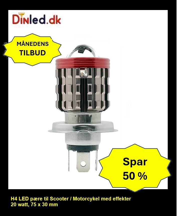 H4 LED forlygtepære til Scooter  / Motorcykel med effekter - 10-80v