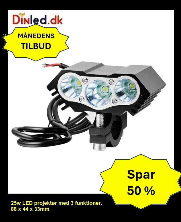 LED projektør 25 watt 12 - 80 volt