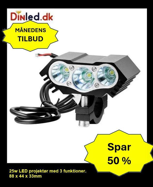 LED projektør 25 watt 12 - 80 volt