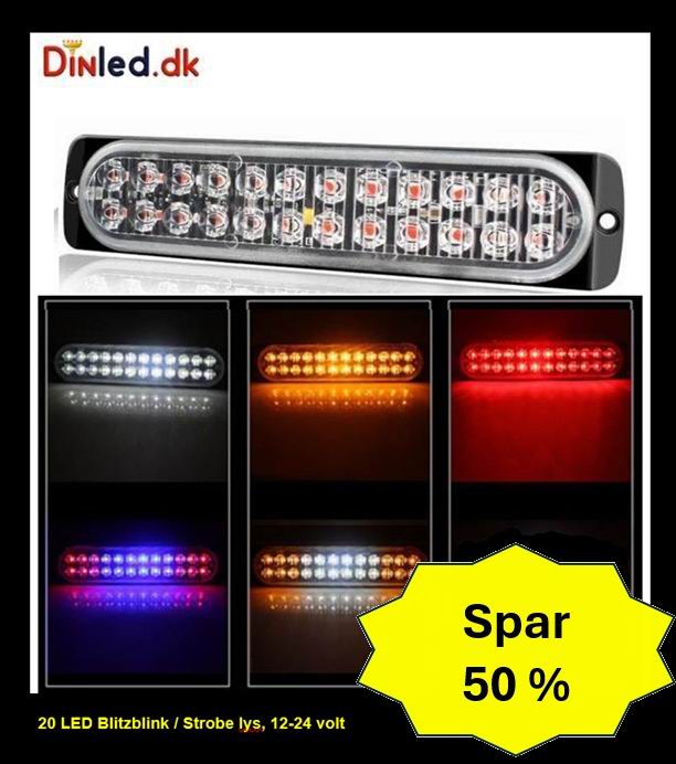 24 LED Blitzblink / strobe blink 12v / 24v - 2x12