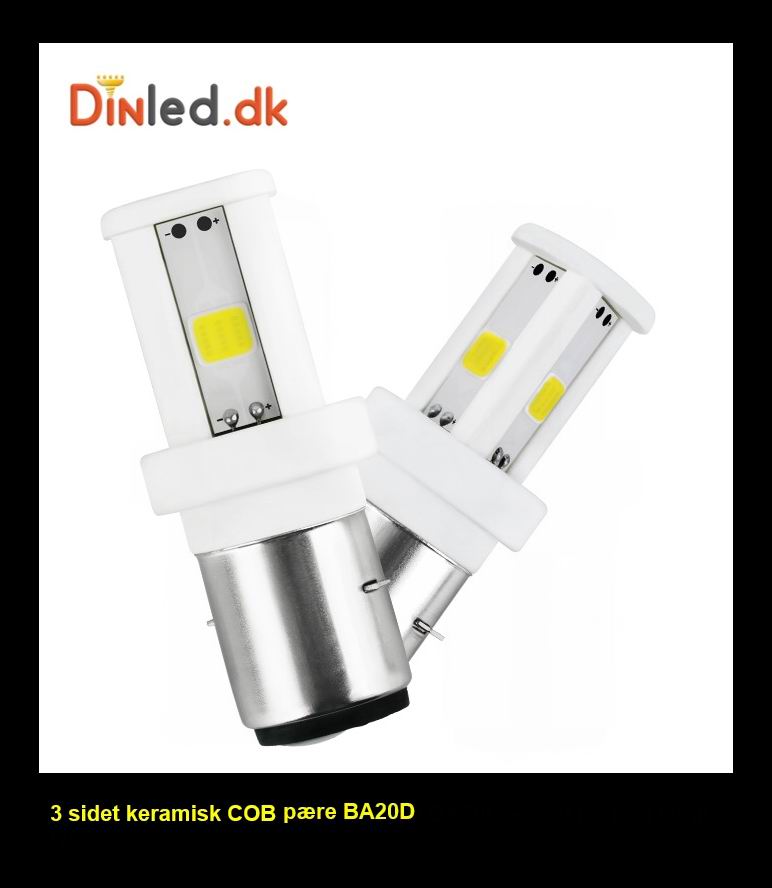BA20D Keramisk LED  pære til Scooter  / Motorcykel