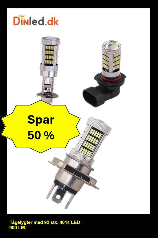 LED pære til tågelygter - 92 LED - 12 - 24v