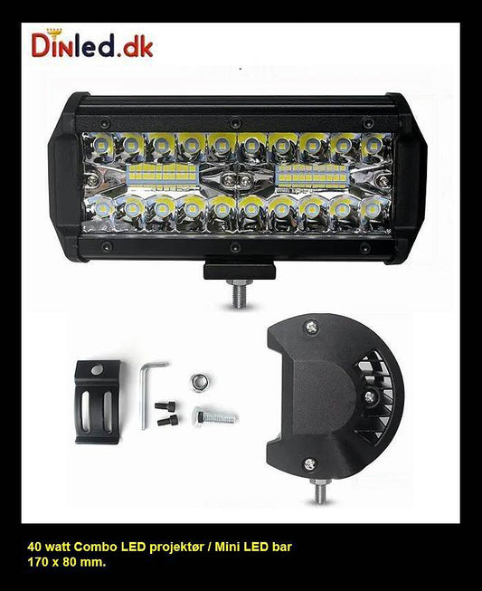 LED køretøjs projektør 40 watt 12/24 volt - Combo