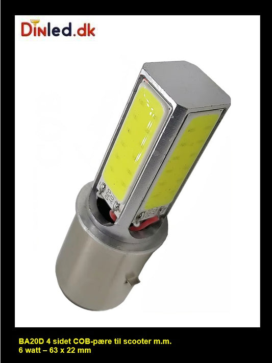 BA20D LED  pære til Scooter  / Motorcykel
