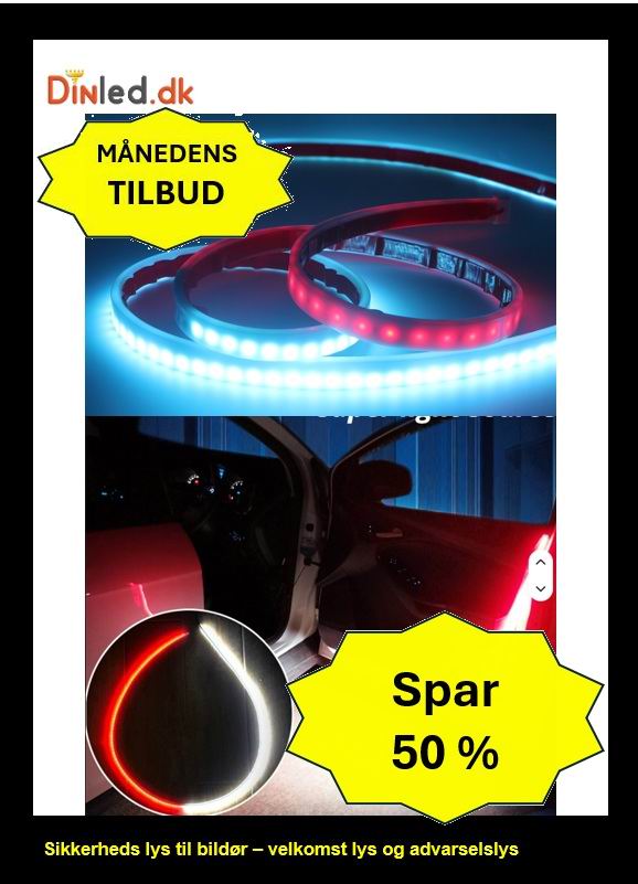 Sikkerhedslys til bildør - sæt med 2 stk.