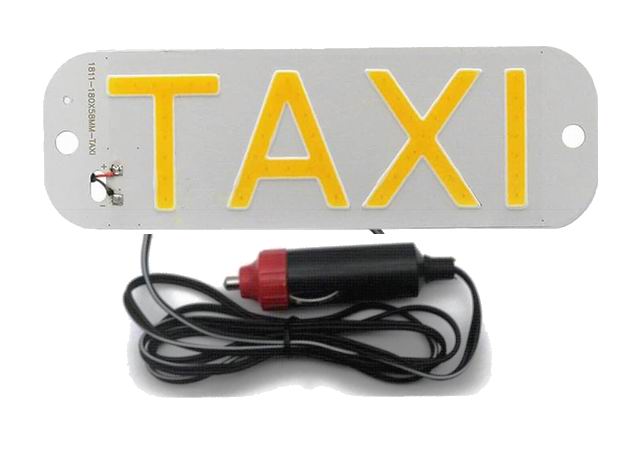 Taxi Skilt med stik til cigartænder