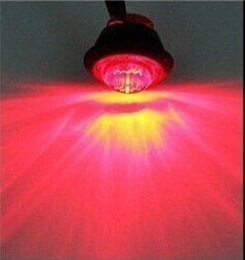 Rund LED markeringslygte, 12v rød, gul eller hvid