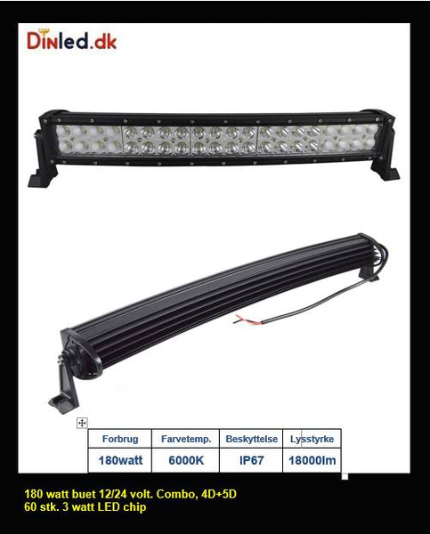 Buet LED Lys bro / lys bar 12/24 volt 120 - 180 - 240 - 300 watt