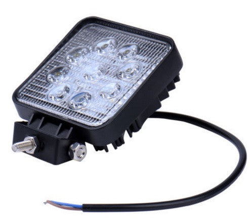 LED køretøjs projektør 27 watt 12/24 volt - Square