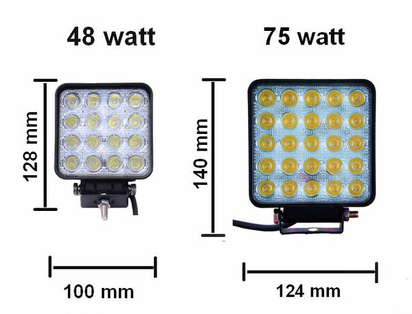 LED køretøjs projektør 75 watt 12/24 volt