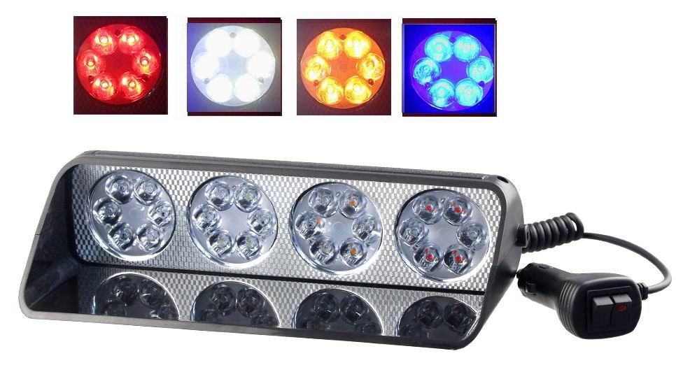 4 x 6 LED Blitzblink / strobe blink blok 12 / 24 volt